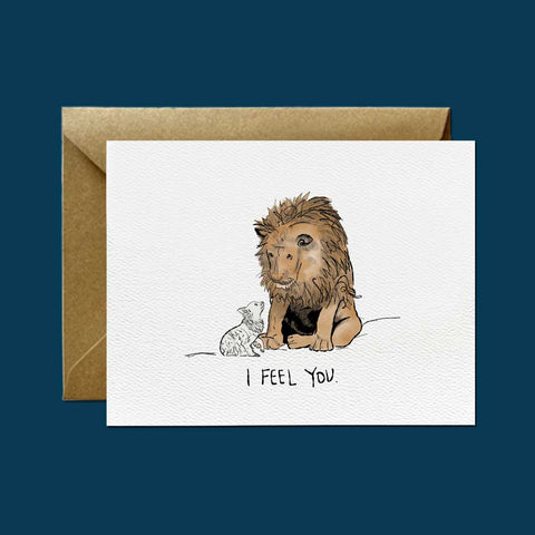 Sympathetic Lion —  Friendship and Support Greeting Card