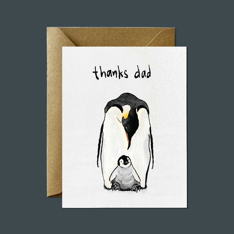 Thanks Penguin Dad — Father's Day Greeting Card