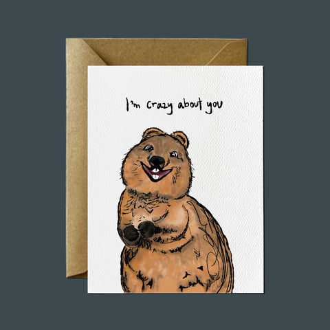 Crazy Quokka — Love and Friendship Greeting Card