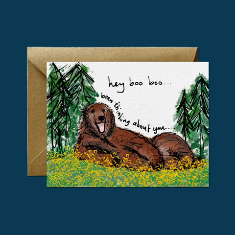 Hey Boo Bear — Romance and Love Greeting Card