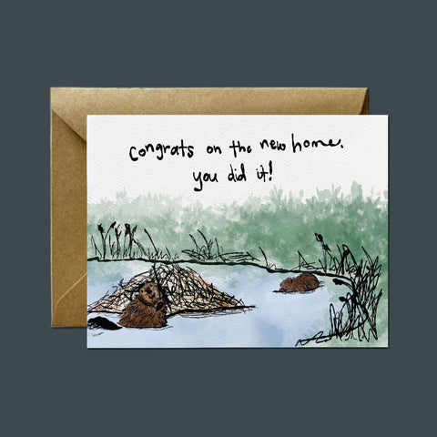 Congratulations Busy Beavers — Friendship and Support Greeting Card
