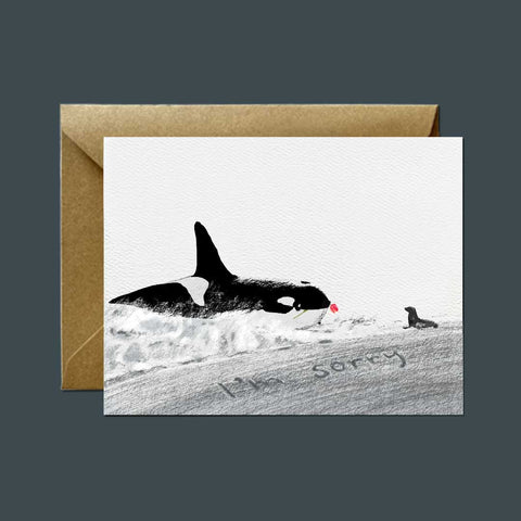 Apologetic Orca — Apology Greeting Card