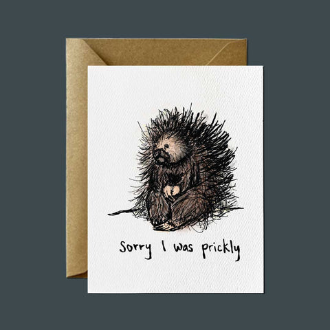 Prickly Porcupine — Apology Greeting Card