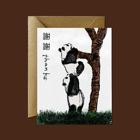 Thank you, Panda — Thank You Greeting Card