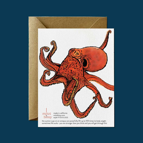 This Sucks Octopus — Friendship and Support Greeting Card