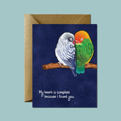 You Complete Me — Lovebirds Greeting Card