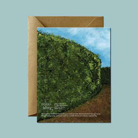 I'm Late White Rabbit — Belated Birthday Greeting Card