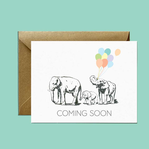 Elephants - Coming Soon! Baby Announcement