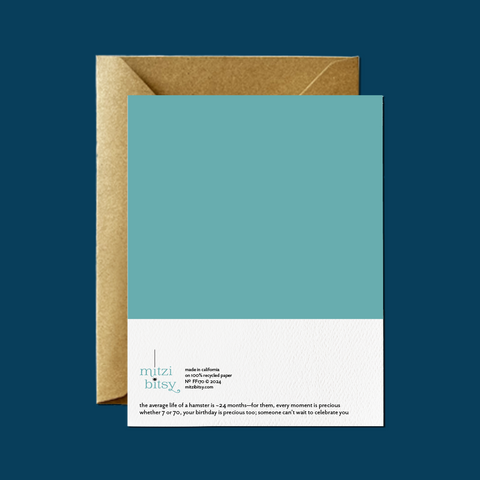 Happy Hamster Birthday Cake Card