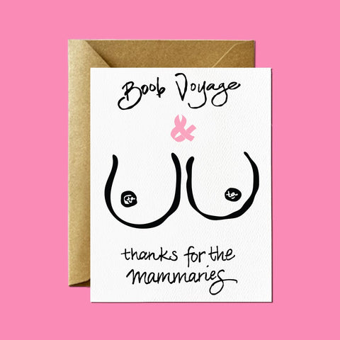 Boob Voyage - Friendship and Support Card
