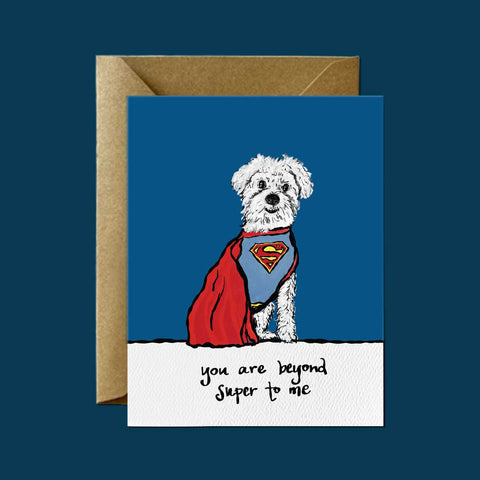 Super Pup, My Hero — Thank You Greeting Card