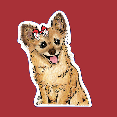 Pomchi (Pomeranian Chihuahua) Vinyl Sticker — 3 inch