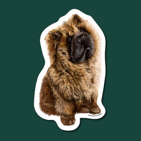 Chow Chow Dog Vinyl Sticker — 3 inch