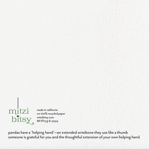 Thank you, Panda — Award Winning Greeting Card