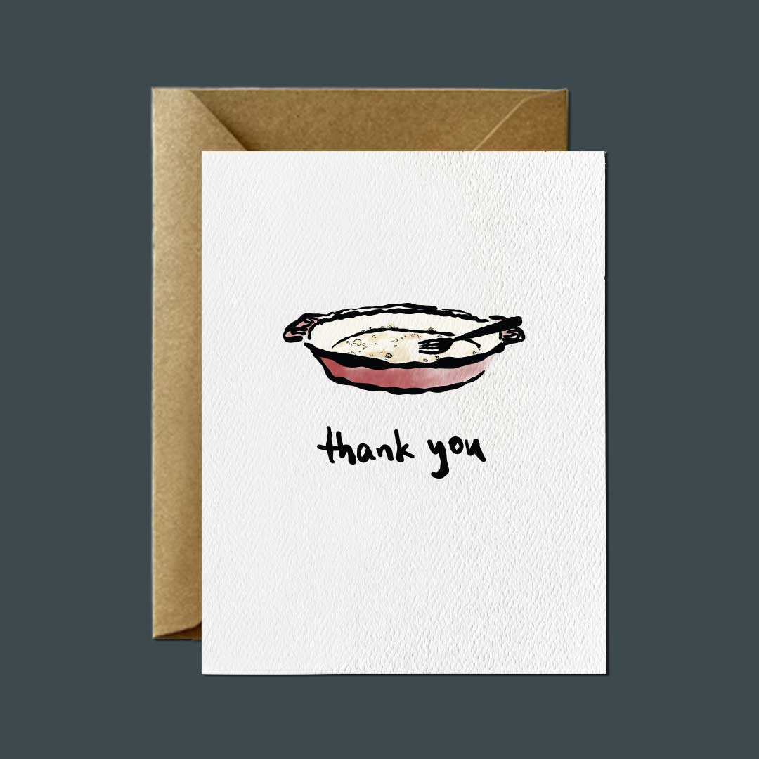 Thank You Pie — Thank You Greeting Card – Mitzi Bitsy Spider