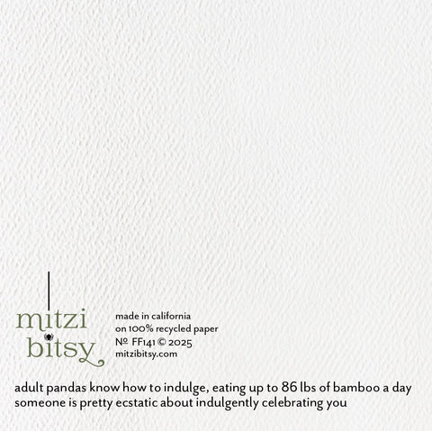 My Pleasure, Panda Happy Birthday Greeting Card