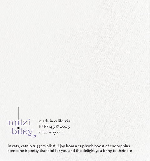 Thanks a Bunch Cat+Catnip — Thank You Greeting Card