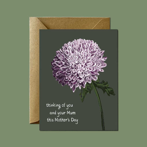 Thinking of You and Your Mum — Mother's Day Remembrance Card