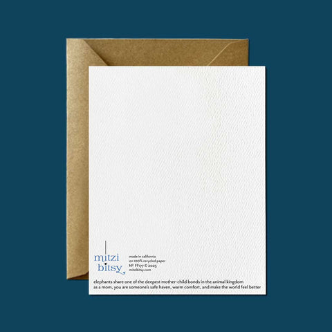 You Are My World — Elephant + Mother's Day Greeting Card