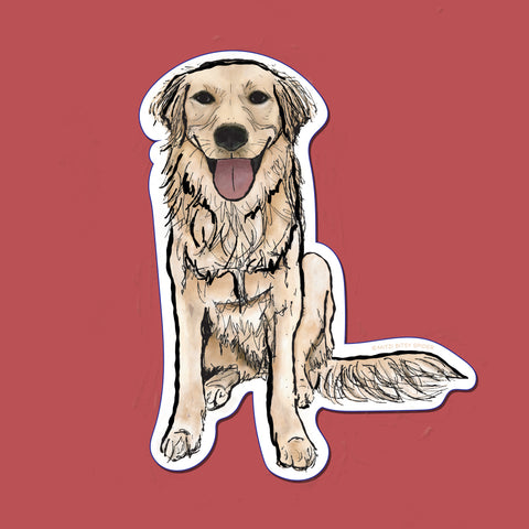 Golden Retriever Vinyl Sticker — 3 inch